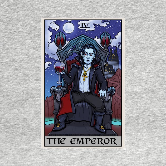 The Emperor Tarot Card Gothic Halloween Count Dracula Vampire Major Arcana by TheGhoulishGarb